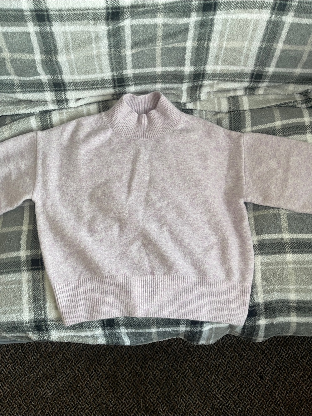 & Other Stories Pale Lavender Mock Neck Sweater